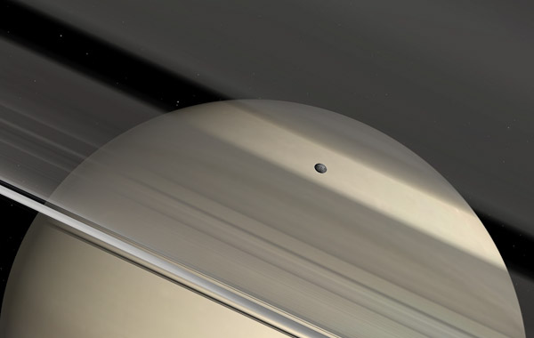 saturn-moon-pan The moon "Pan" orbiting Saturn, one of the more mysterious objects in the skies. There are still so many unsolved mysteries about Saturn's rings...